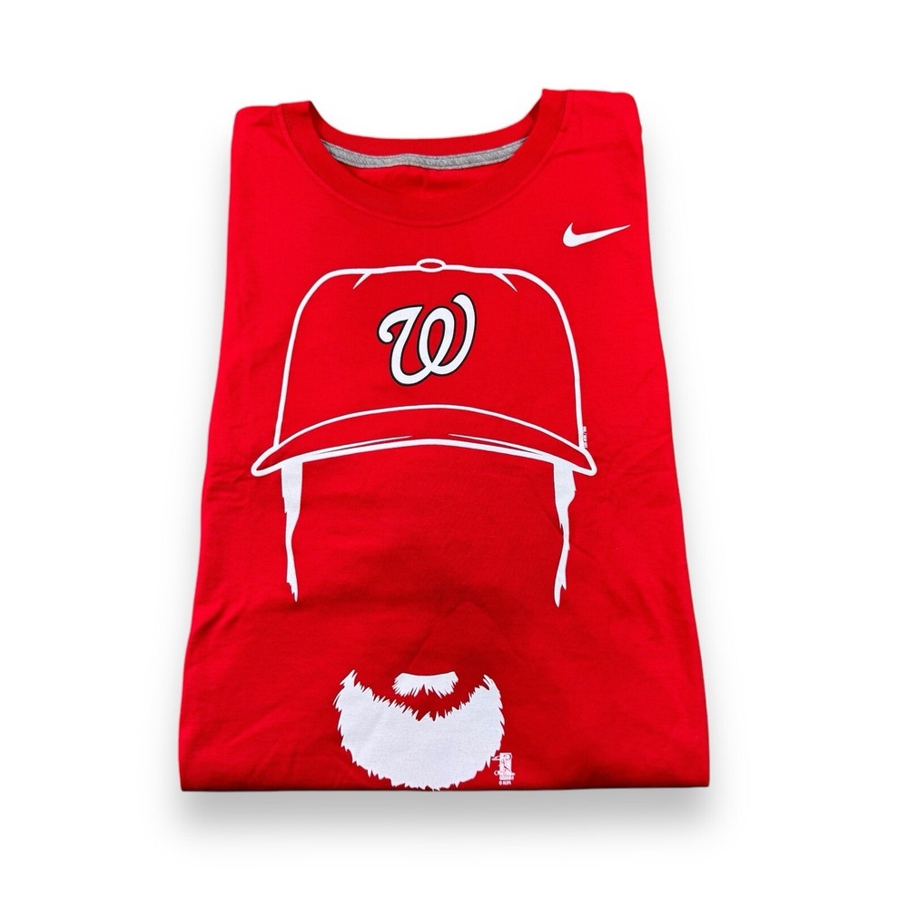 NWT Nike Washington Nationals Bryce Harper MLB Hair-itage Red T-Shirt Mens 2XL